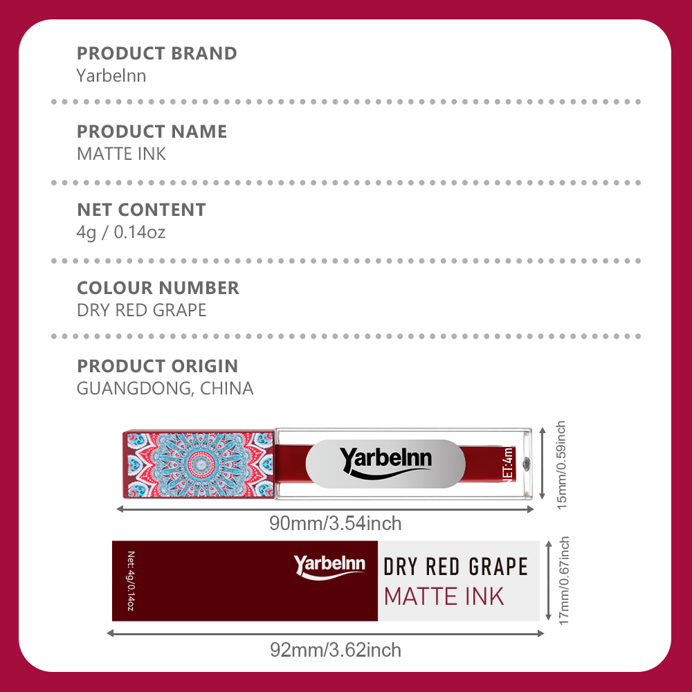 Matte Velvet Liquid Lipstick, Non-transfer Long Lasting Lip Tint, Brightening Skin Tone Smudge-proof Lip Gloss For Cross-border Supply, 4g 5