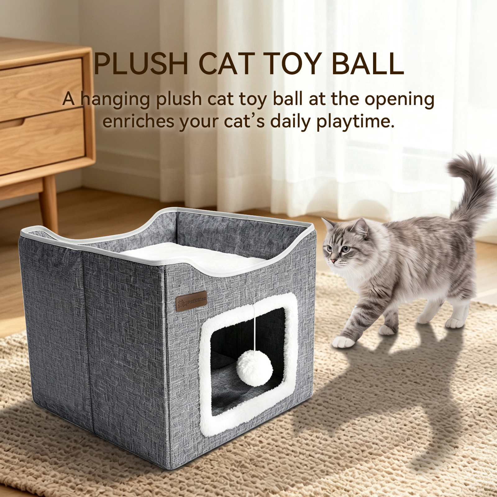 Four-corner Cat Bed detail photo 1