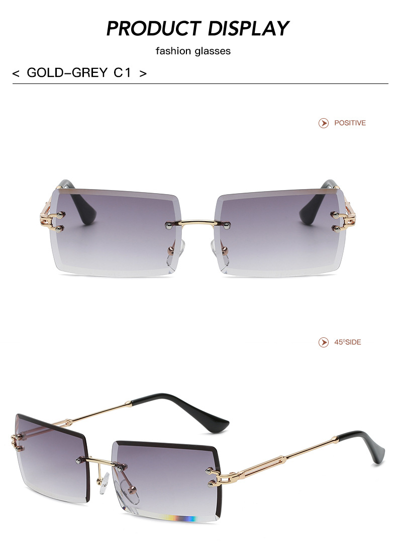 New Fashion European And American Rimless Sunglasses - Image 16