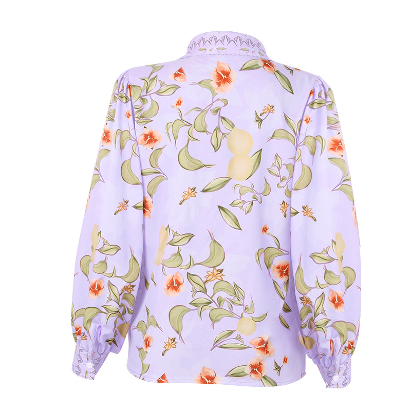 Title 21, Single-Breasted Resort Casual Versatile Floral ...