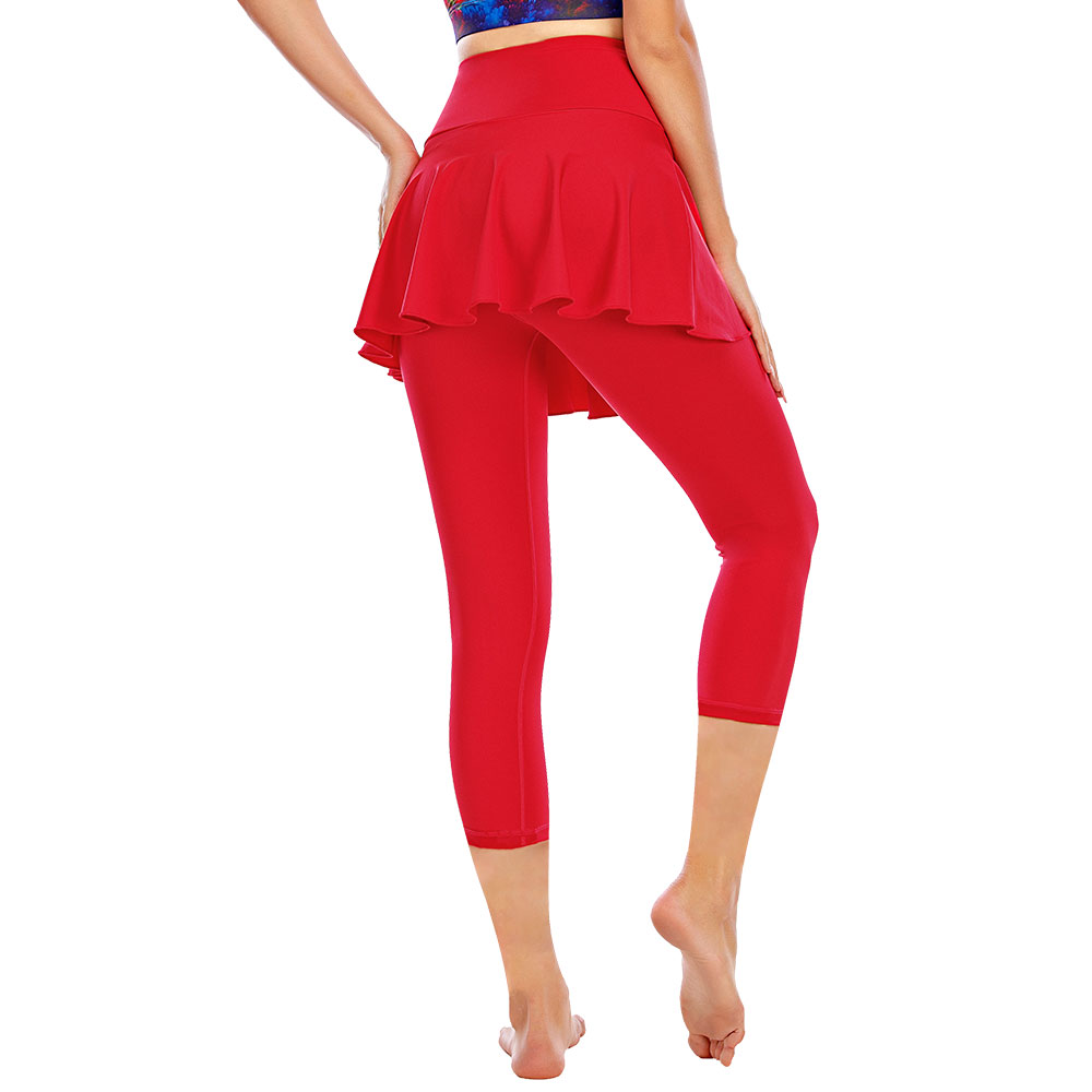 Golf Tennis Skating Gymnastics Quick Dry Fake Two Piece Fitness Pants