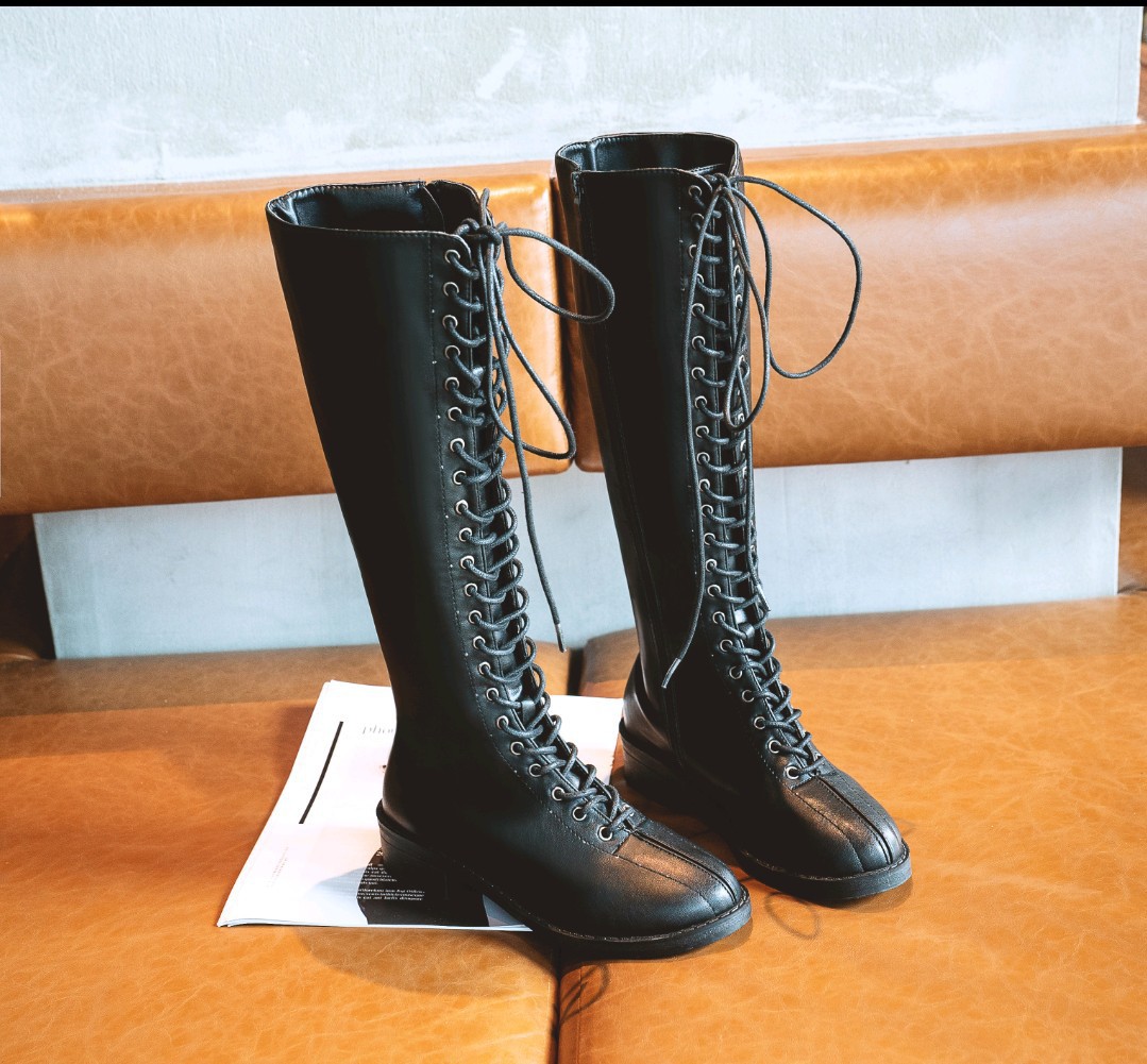 Women Flat Boots Ladies Long Big Size Black - Shop at LoveMi