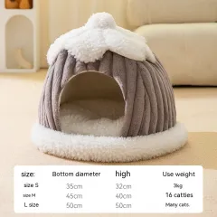 Cat Nest Pet Supplies Autumn And Winter Warm - Grey - View 1