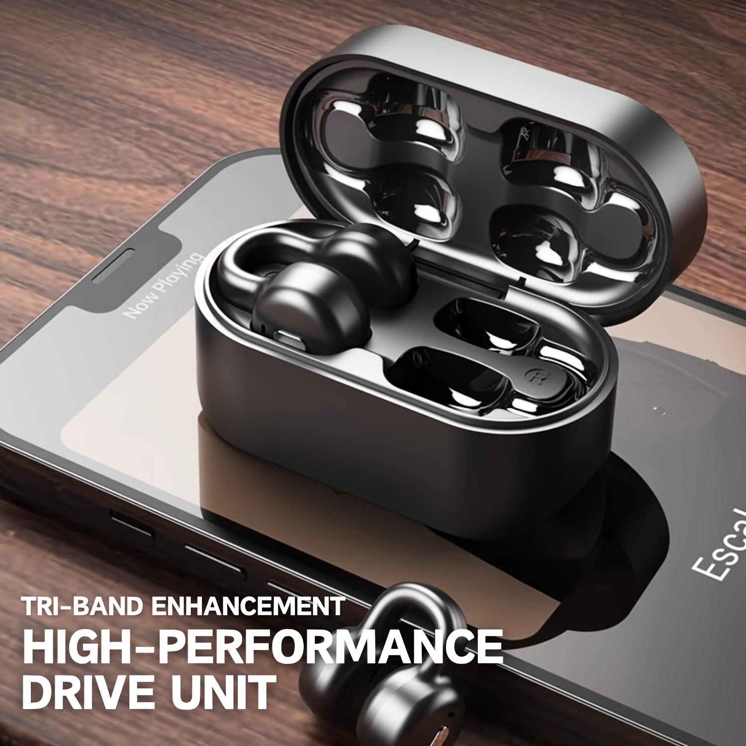 Wireless Open-back Headphones, Bluetooth Clip-on Earbuds, Sports Headphones, Ultra-lonoBattery Life, Unisex, Suitable For Everyday Wear, Christmas Gift, Birthday Gift.