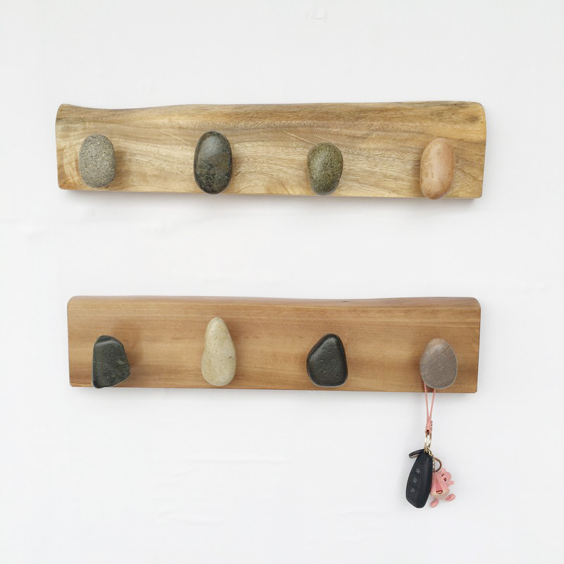 Title 5, Pebble Hook Creative Solid Wood Wall Hanging De...