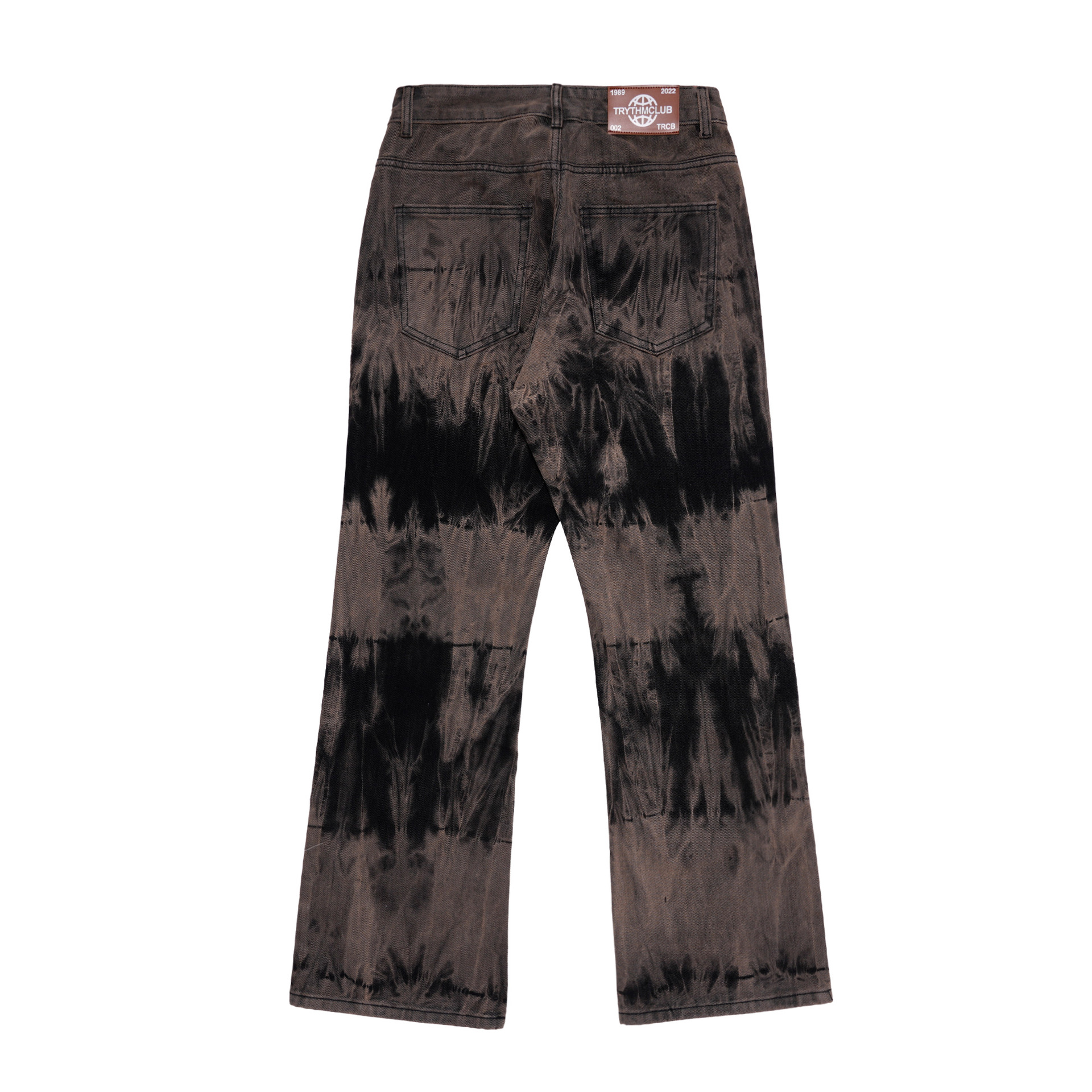 Title 6, Jeans retos soltos com design Tie-dye de moda d...