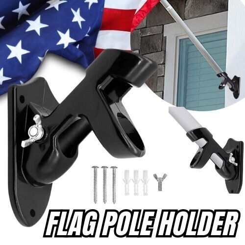 Flag Pole Holder Mount 1 inch Metal Bracket.