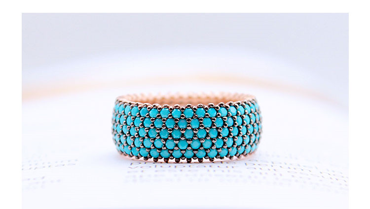 Title 1, Turkish Turquoise Colored Gemstone Ring For Women