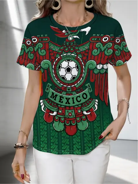 Printed Short Sleeve Tshirt for Women