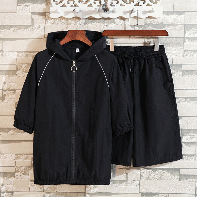 Sun Protection Shorts Two-piece Suit Japanese Large Size Sports Suit