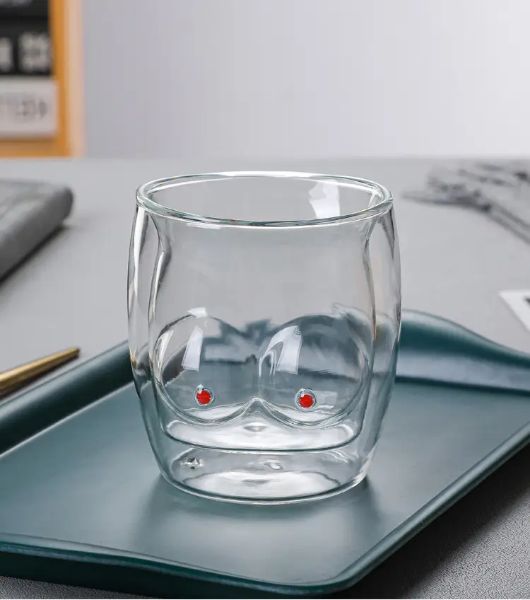 Double Glass Cartoon Creative Household Insulated Water Cup