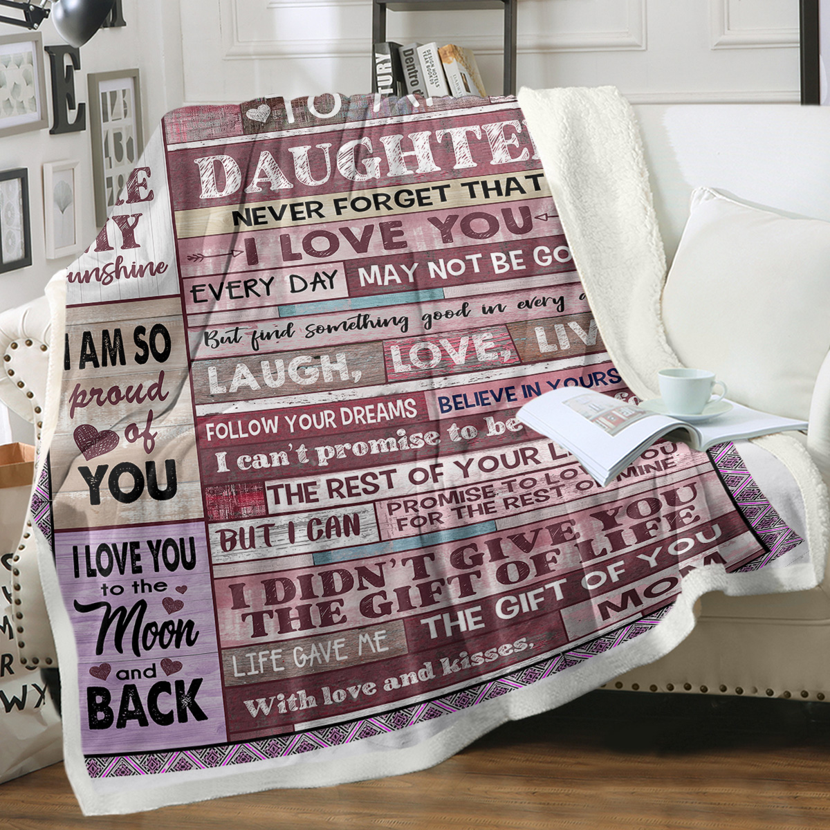 Gifts For Mom, Anniversary Birthday Gifts For Mom, Blanket To Mom From Daughter Son, Presents For Mother's Day, Soft Sherpa Blanket Bed Blanket