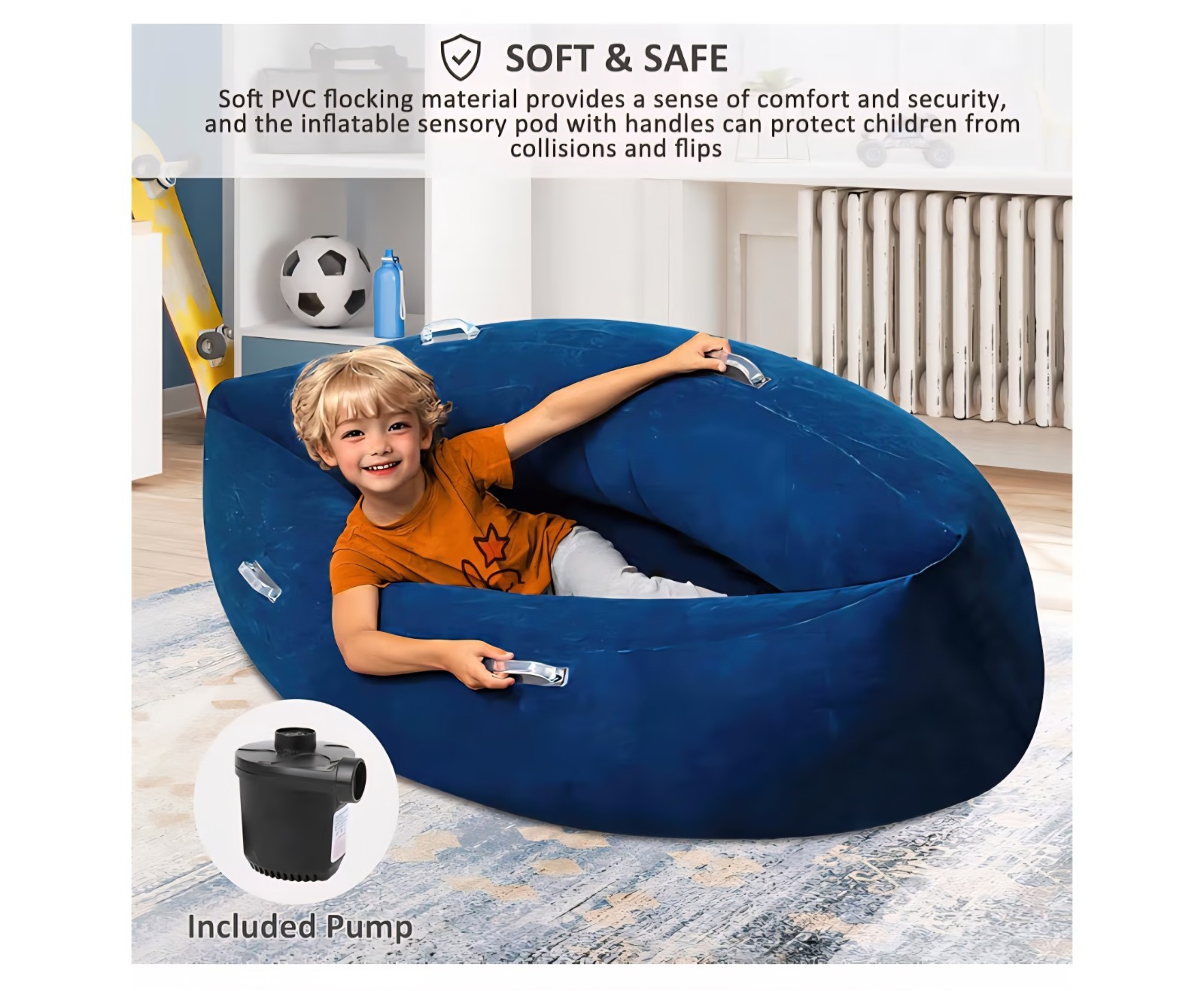 Inflatable Sensory Chair For Kids, Toys Autistic Children, 1.2mmvv — image 8