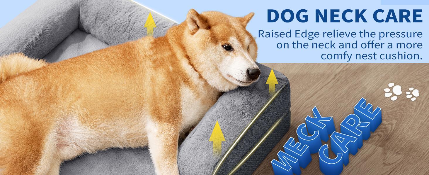 Large Dog Orthopedic Dog Sofa Supportive Foam Pet Mattress Washable And Removable Cover Egg Cell Foam Waterproof Lining Multiple Colors And Sizes Available
