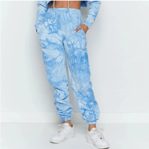 Title 5, European and American print bouquet foot pants ...