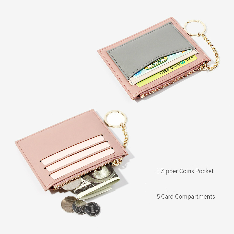 Title 4, Mosaic Cute Wallet Multi-card Zipper with Keych...