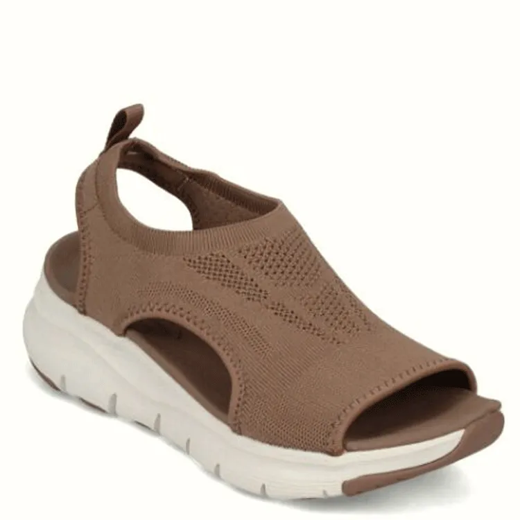Flat-bottomed flying fish mouth shoes - Brown