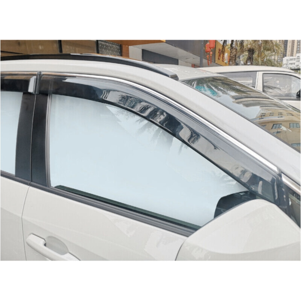 For T Oyota 19-21 RAV4 Window Visors Rain Sun Guard Deflector W- Chrome — foto 2