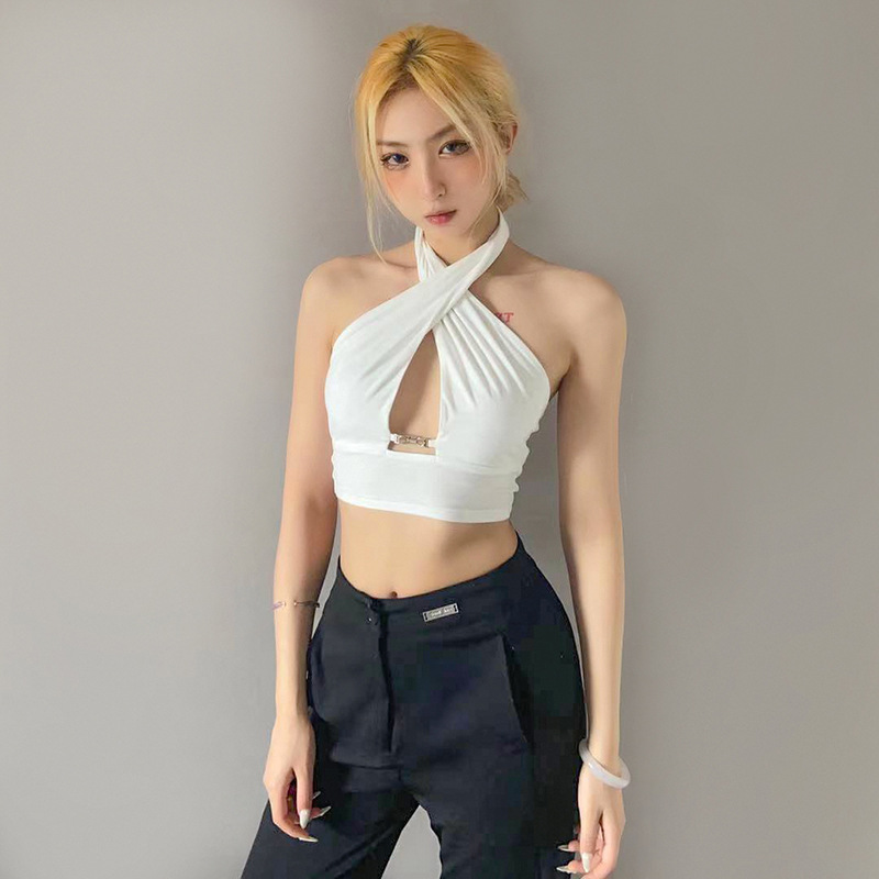 Inner Solid Color Sexy Ladies Vest Suspenders Summer