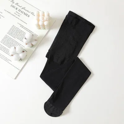 Large Size Ladies Thin Tights Stretch Black Silk Stockings Black - Shop at LoveMi