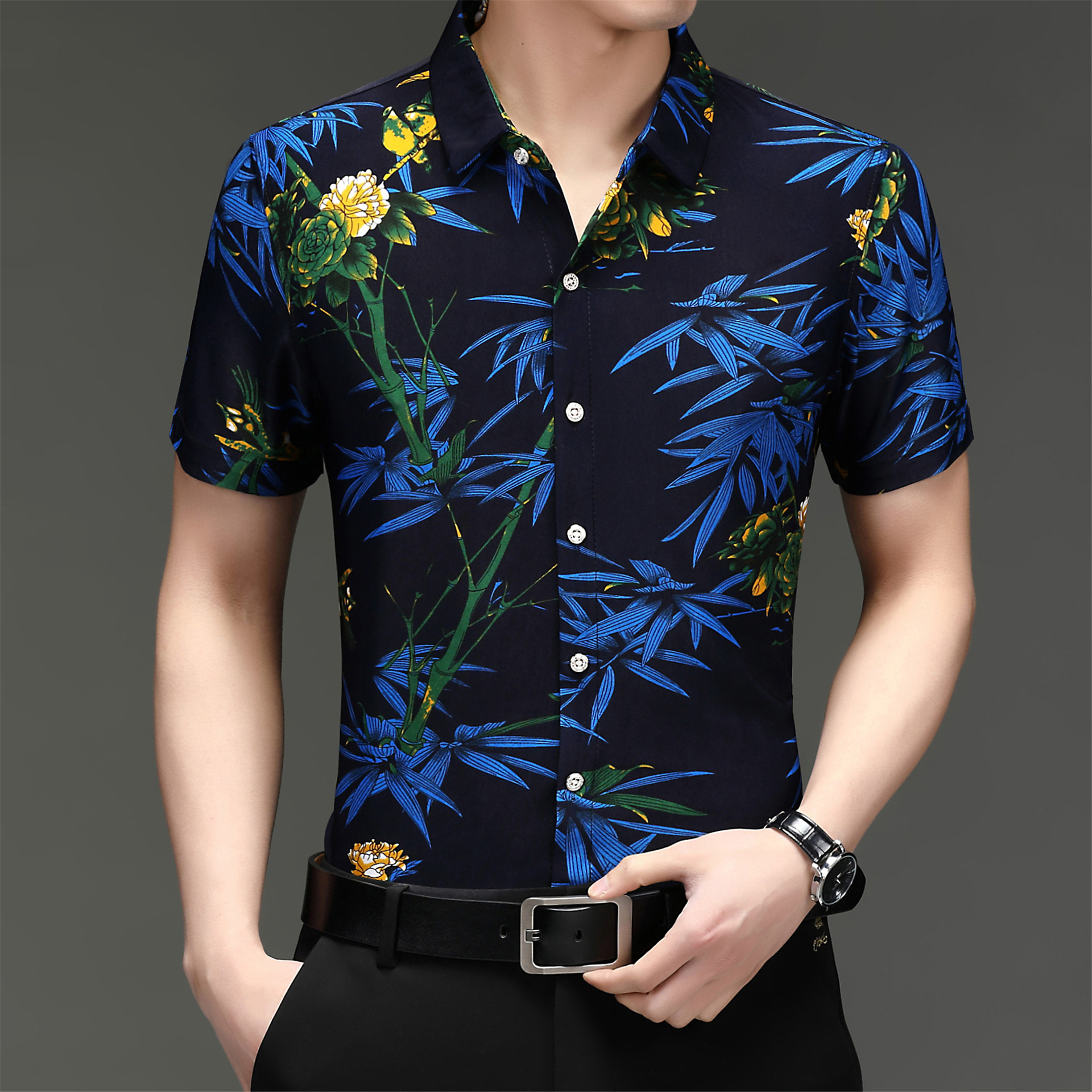 Title 9, Camisa estampada de manga corta para hombre, se...