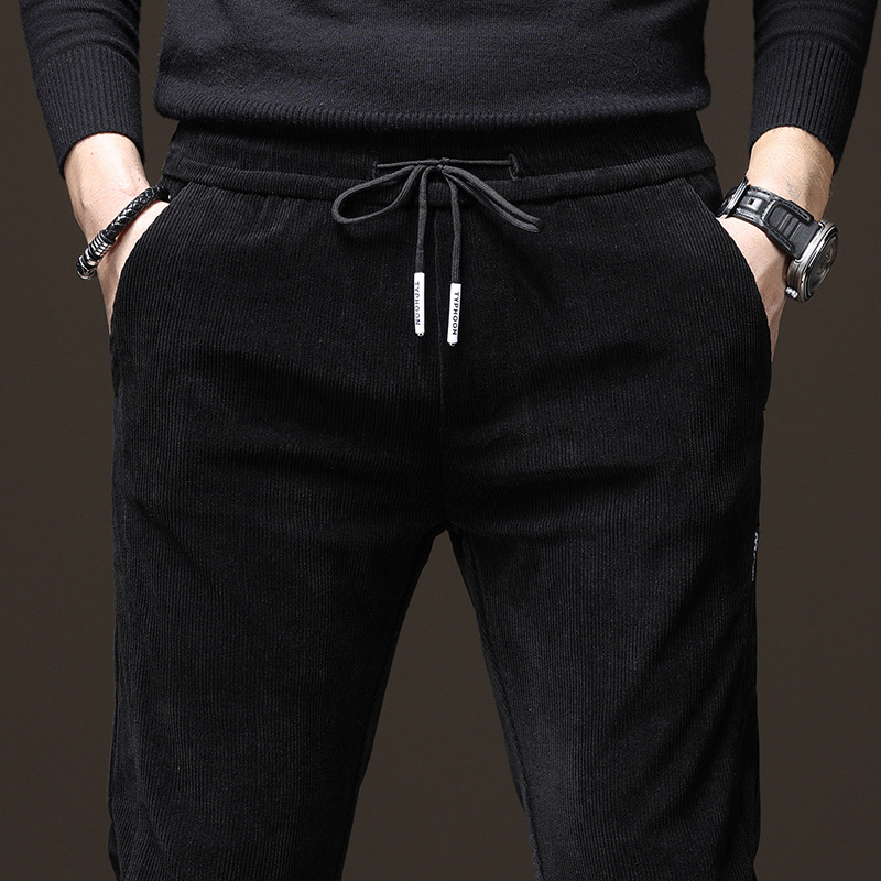 Autumn And Winter Elastic Waist Through The Loose Small Foot Pants