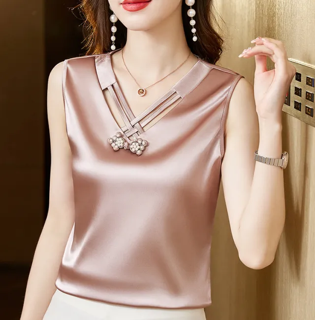 Slim Retro Plate Button Underlay Shirt Champagne 5Xl - Shop at LoveMi