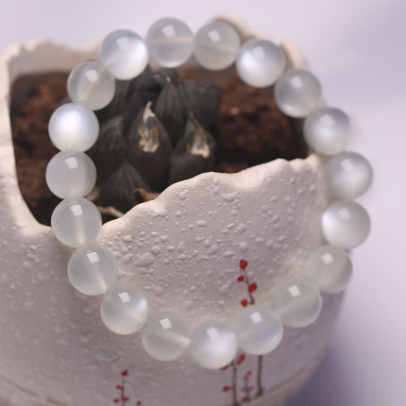 Title 4, Natuurlijke witte maansteen armband uit Sri Lanka