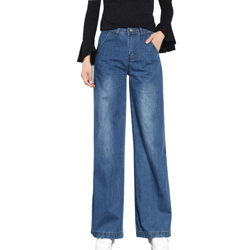 Title 3, Jeans femininas plus size de veludo cintura alt...