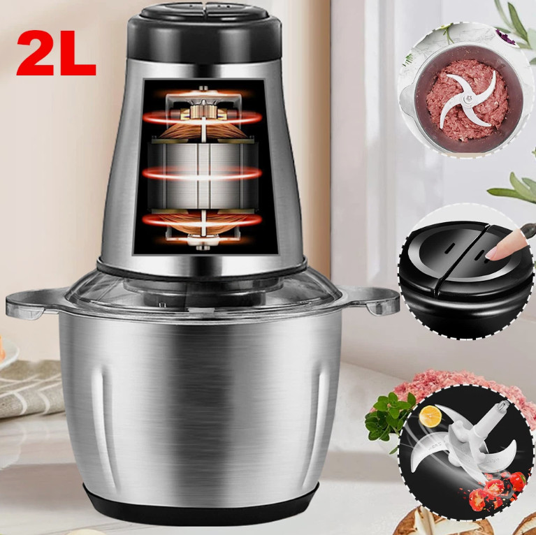 2L Electric Meat Grinder Mincer Mixer Blender Food Chopper Processor Blender UK 5
