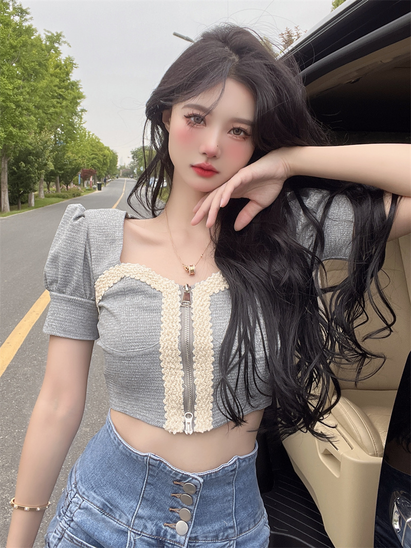 French Temperament Short Design Small Chic Top