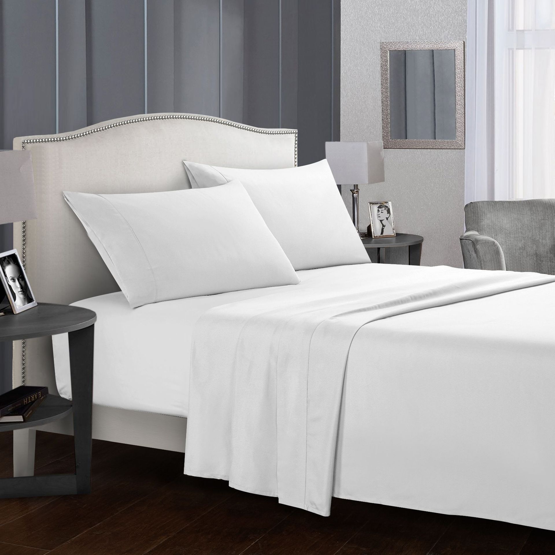 King 4-Piece Sheet Set — White