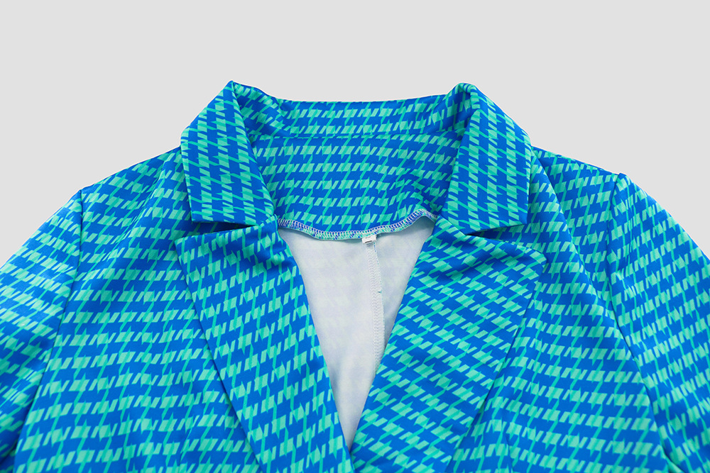 Title 15, Damen Houndstooth Blazer Anzug, doppelreihig, s...