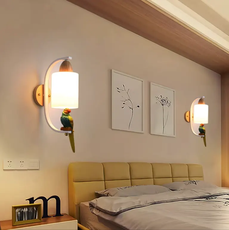 Solid Wood Bedside Lamp Minimalist Creative Personality Living Room
