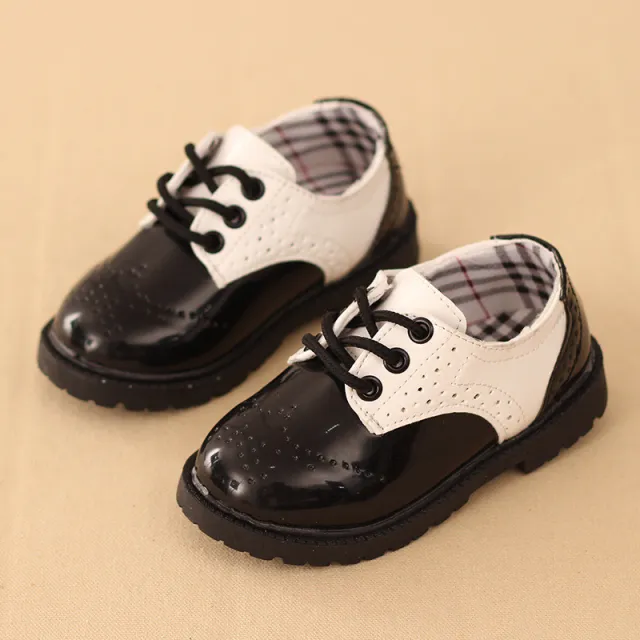 Small Leather Shoes British Style Student Performance Shoe Laces Black - Shop at LoveMi