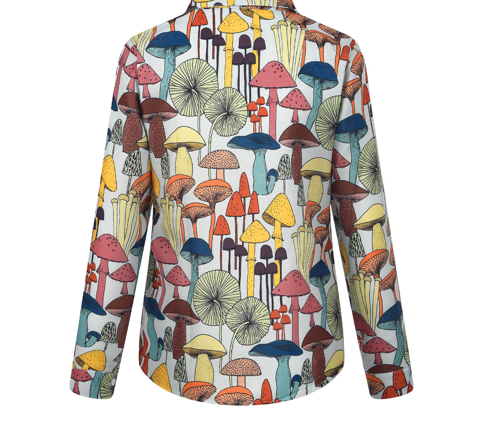 Title 5, Explosive New Style Ladies Mushroom Print Lapel...