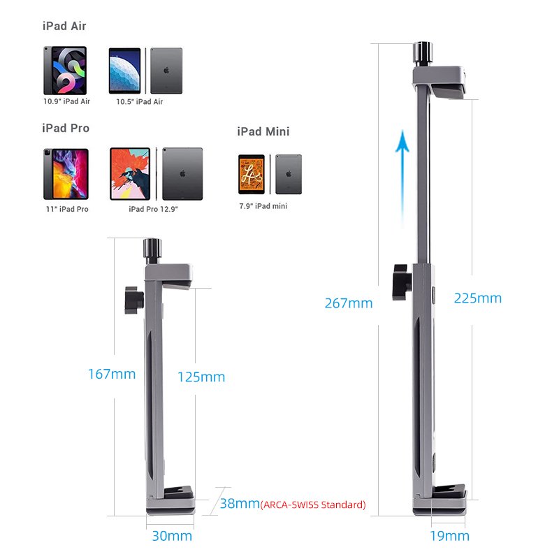 All-metal Tablet Computer Support Universal Desktop Mobile Phone Support Frame Live Broadcast Fixing Clip - Image 6