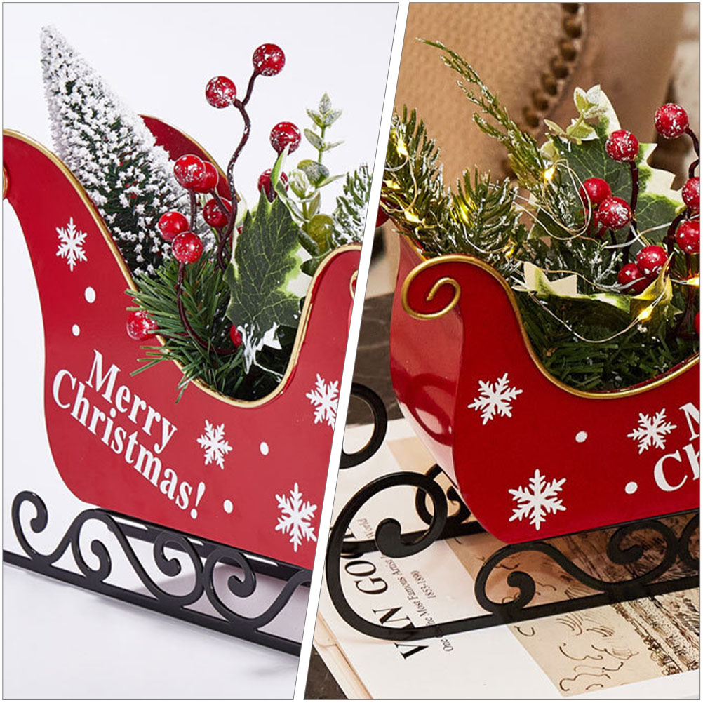 Title 2, Christmas Sleigh Medium Santa Indoor Sled Mini ...