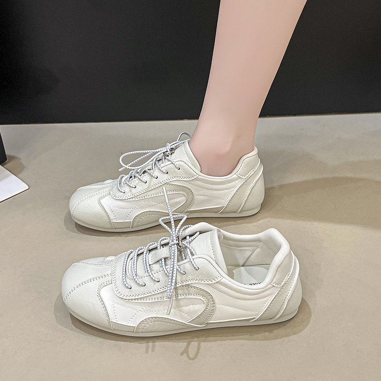 Lace-Up Flat Sneakers