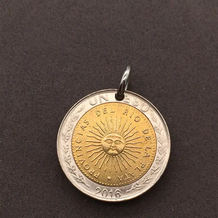 Sun Coin Pendant Pendant Ornament Round Brand Coin Necklace Men's