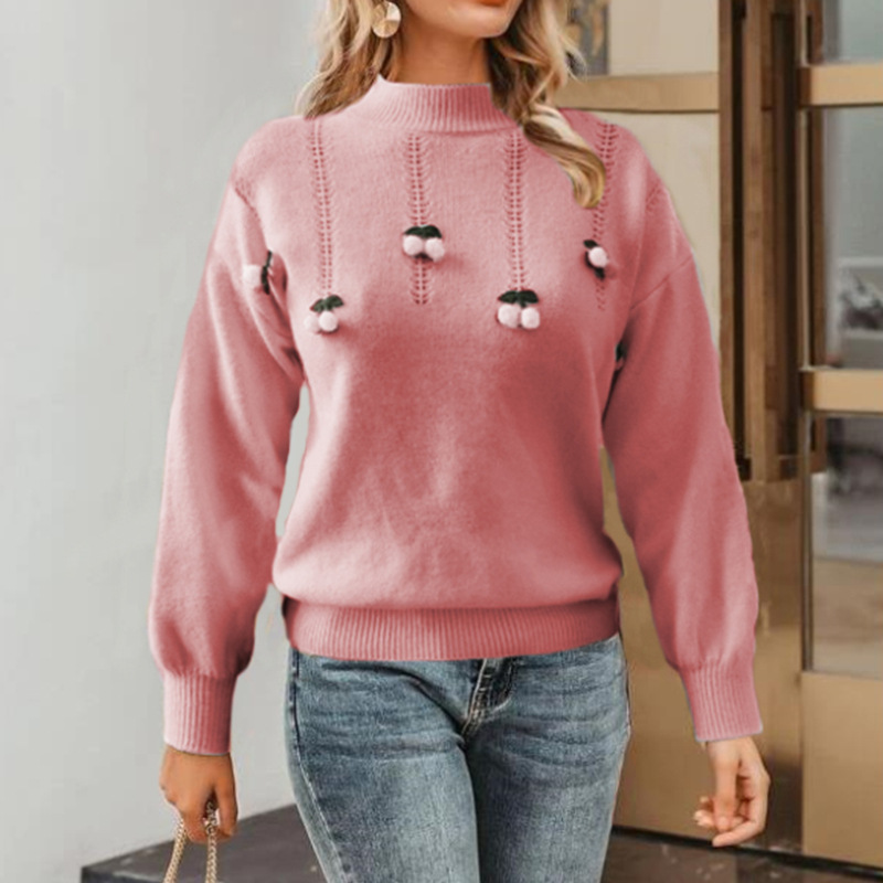 Title 5, Cherry Pullover Long Sleeved Sweater