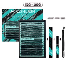Individual Clusters Of Natural Black False Eyelashes Non-Adhesive Eyelashes Large Capacity Eyelashes 8
