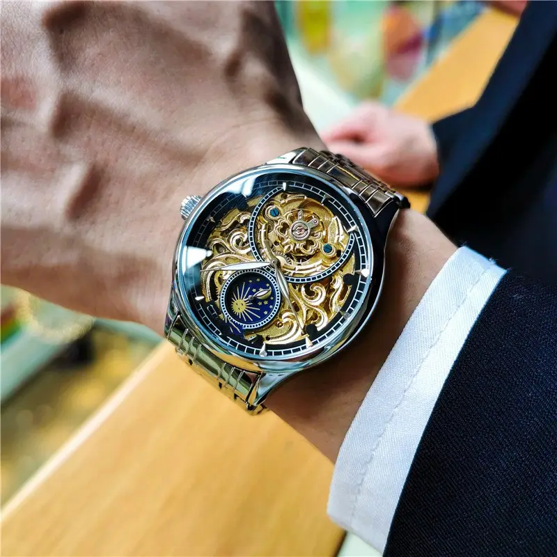 Men's Luminous Hollow Out Fully Automatic Mechanical