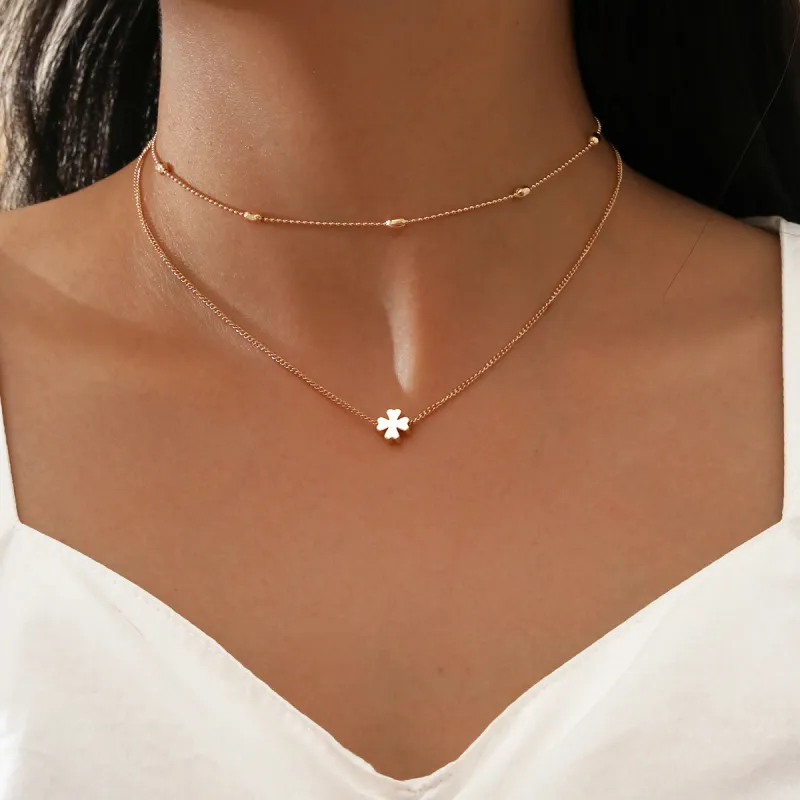 Dainty Four-Petal Necklace