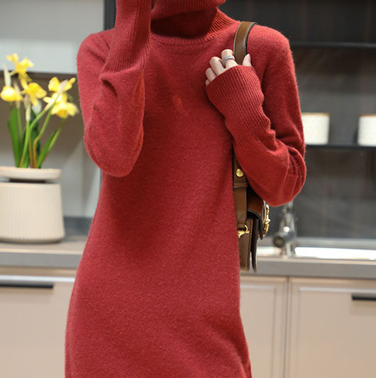 Dress Pile Collar Slim Fit Skirt