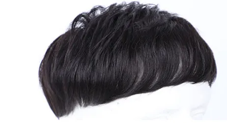 Men's Reissue Block Headreal Hairwhite Hairnatural Lifelikebreathable Wigreissue Top 18X20 Handwoven Twisted Textu - Shop at LoveMi