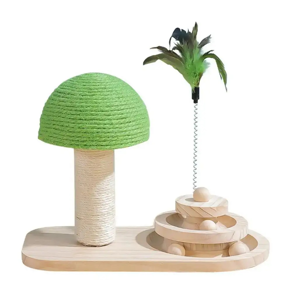 Cat Toys Scratching Post Mushroom Sisal Rope