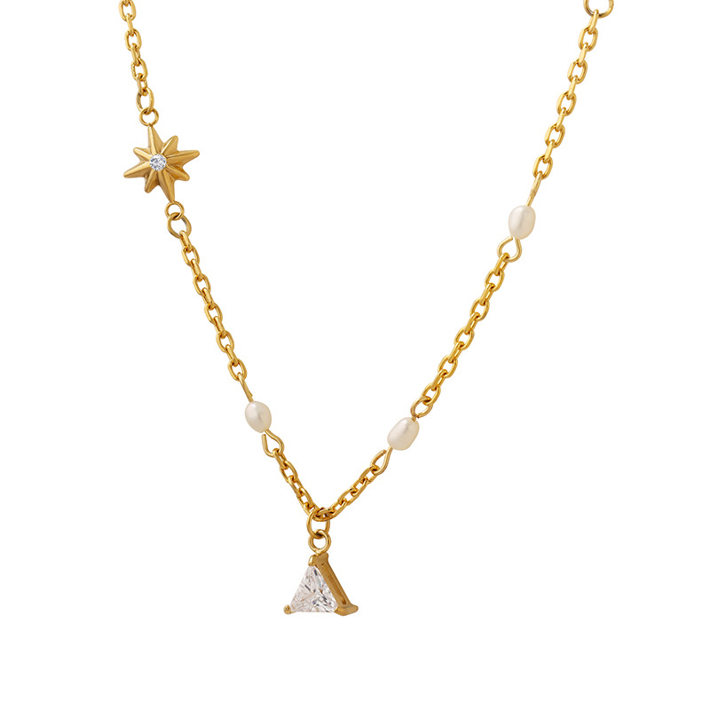 Women's Geometric Star Triangle Necklace