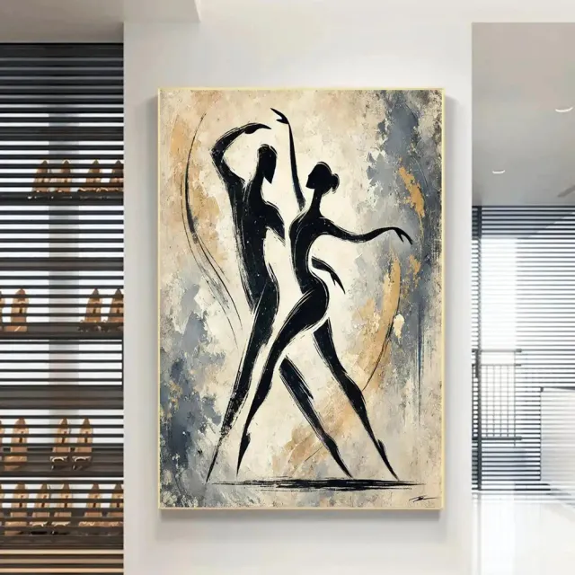 Hand painted Characters Abstract Oil Painting Original Wall Art Painting Home Living Room Decoration Paint Interior Aesthetics Without Inner Frame - Shop at LoveMi