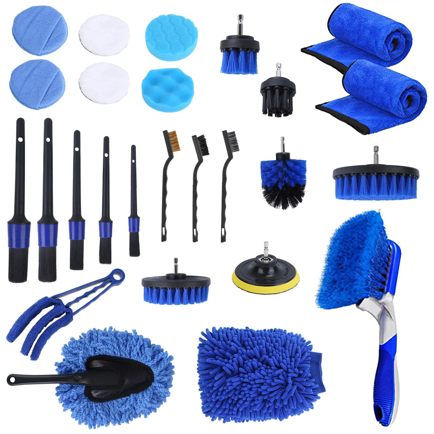 Car Detailing Brush Kit Exterior Interior Cleaning